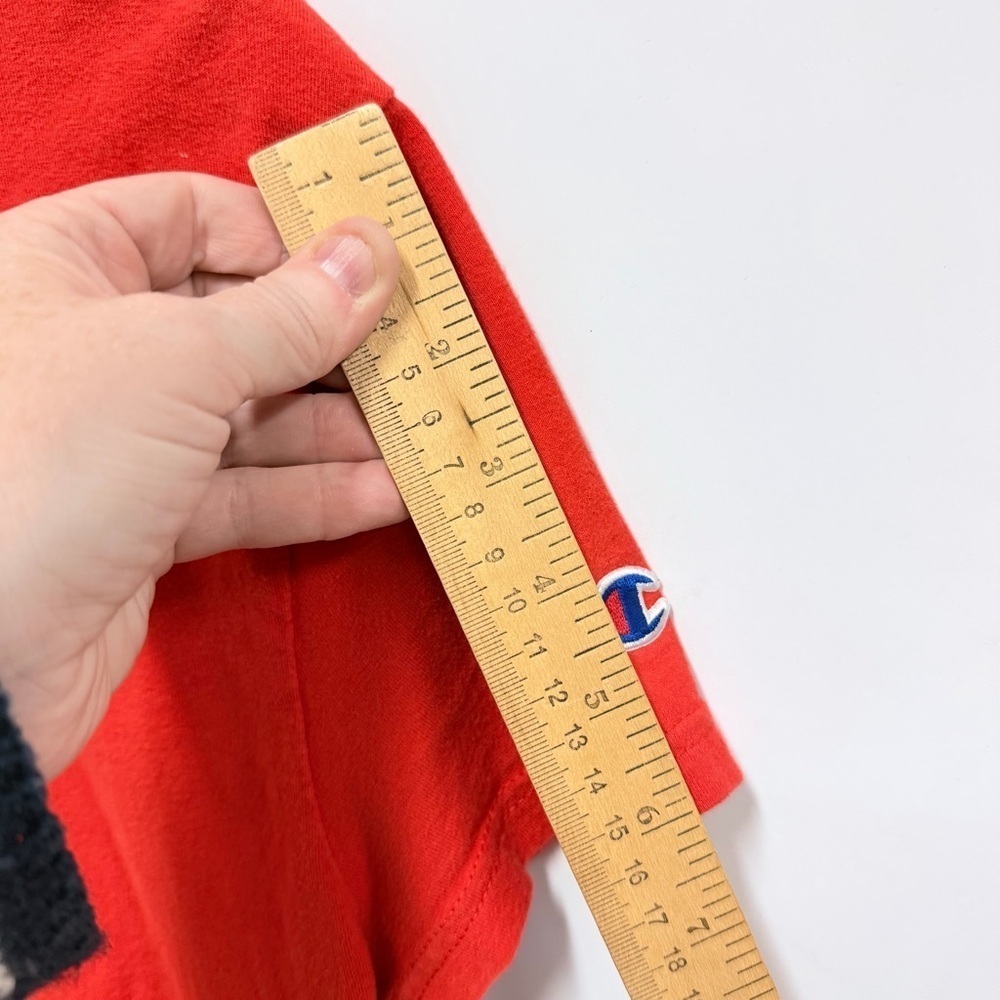 Champion 90's Vintage 100% Cotton T-Shirt Red Size Medium - Picture 10 of 10